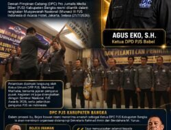 Agus Eko Ucapkan Selamat, Bojes Irawan Resmi Nahkodai DPC PJS Kabupaten Bangka