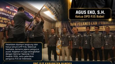 Agus Eko Ucapkan Selamat, Bojes Irawan Resmi Nahkodai DPC PJS Kabupaten Bangka