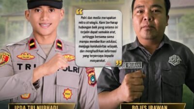 Kapolsek Pemali Ucapkan Selamat kepada Bojes Irawan, Siap Perkuat Sinergi Polri dan PJS Bangka