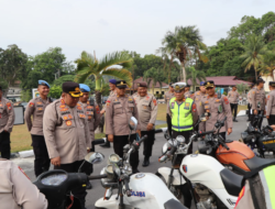 Kapolres Bangka Pimpin Pemeriksaan Kendaraan Dinas, Pastikan Kesiapan Operasional Personel