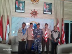 TNI AL – SAMBUT ROMBONGAN PONPES INNAYATULLAH BANYUASIN, LANAL BABEL DUKUNG RENCANA KEMAH AKBAR PRAMUKA DI PANTAI PENYUSUK