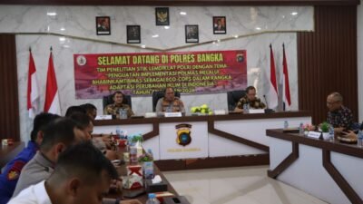 Polres Bangka Terima Kunjungan Tim STIK Lemdiklat Polri, Bahas Penguatan Peran Bhabinkamtibmas sebagai Eco-Cops