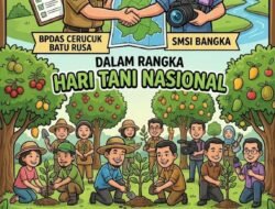 Peringati Hari Tani Nasional, SMSI Bangka Gandeng BPDAS Cerucuk Baturusa Tanam 1.000 Pohon Buah di Desa Bulan Ijuk